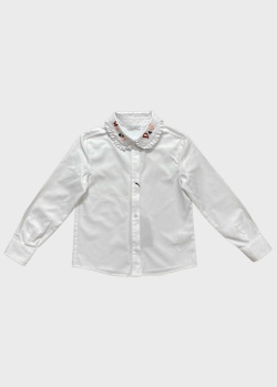 Рубашка для детей Dolce&Gabbana с логотипом на воротнике, фото